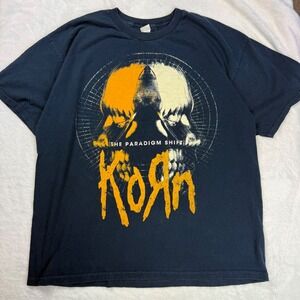 Korn The Paradigm Shift Band T-Shirt Mens XL Navy Blue Graphic Alstyle Cotton
